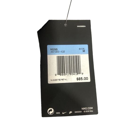 Nike Baseball Batting Jacket Mens Medium Navy Blue V Neck 897383-419 MLB Warm Up - Picture 6 of 6